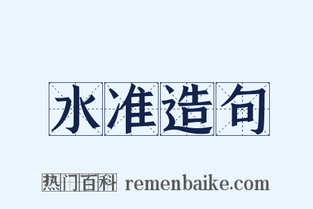 水准造句是什么意思的图片